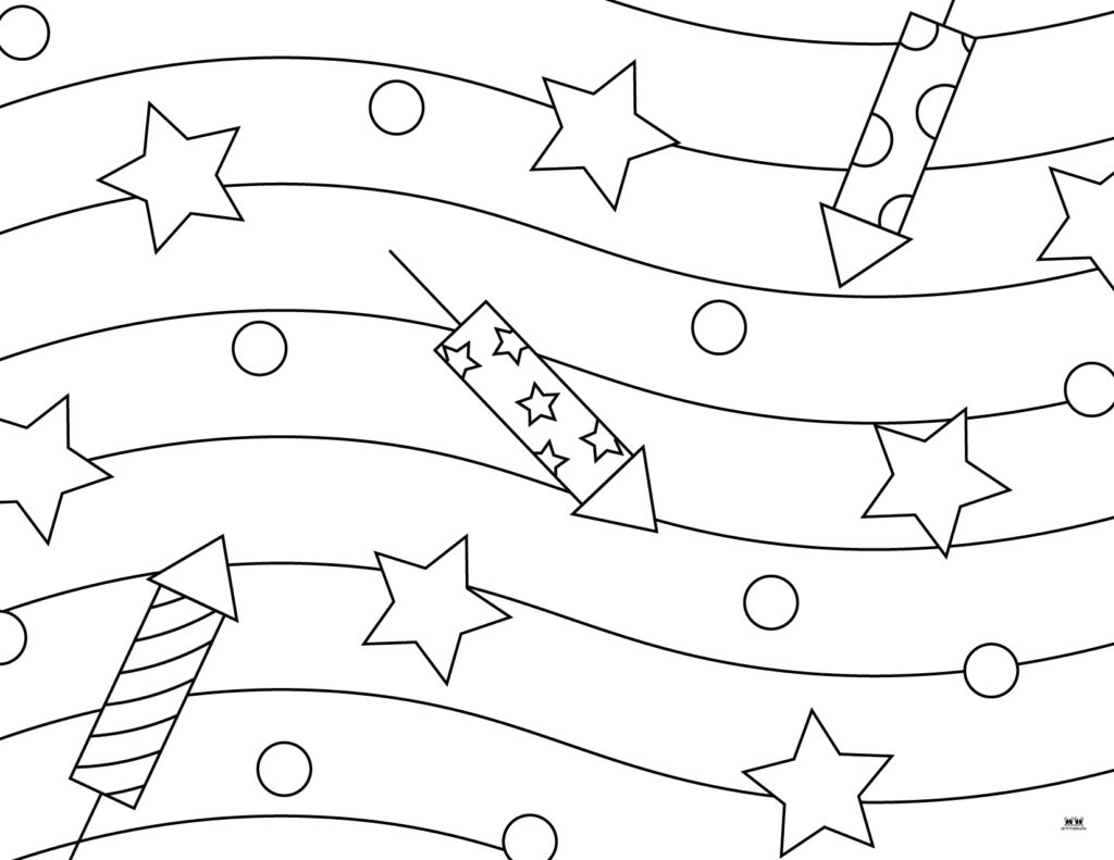 Printable Fourth of July Coloring Page-3