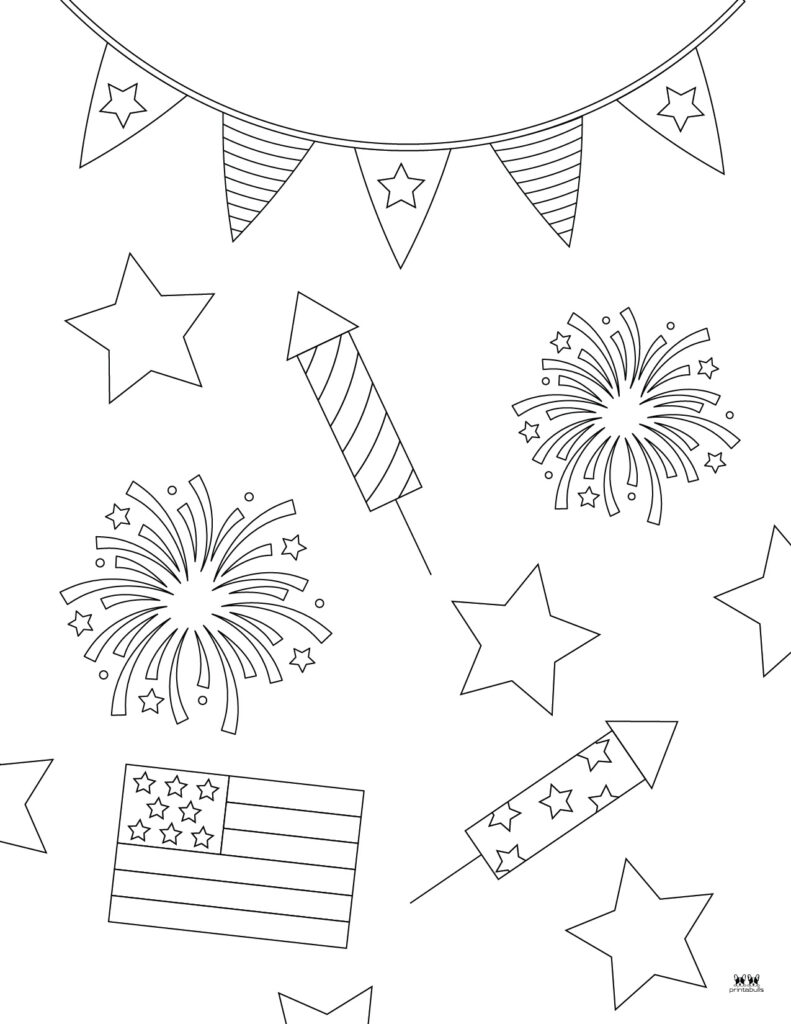 Printable Fourth of July Coloring Page-5