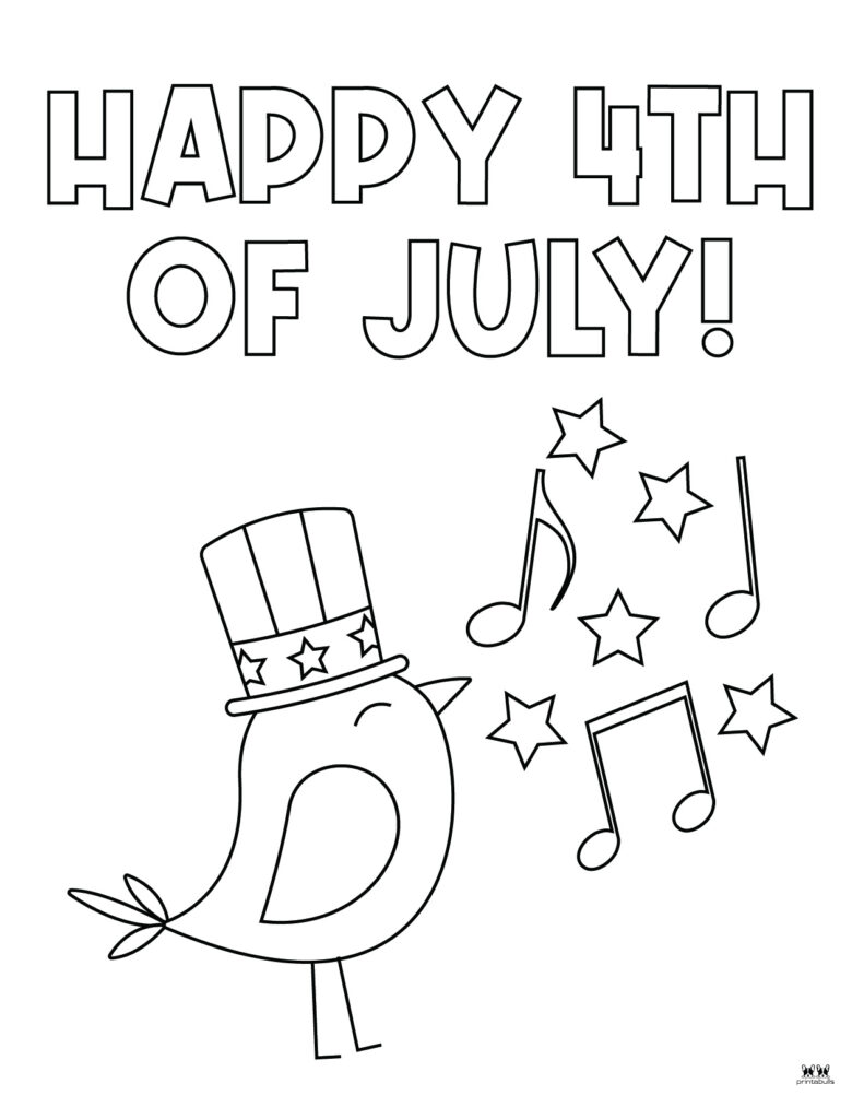 Printable Fourth of July Coloring Page-Happy 4th of July-10