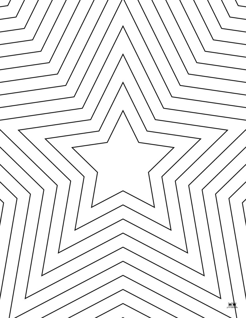 Printable Fourth of July Coloring Page-Stars 1