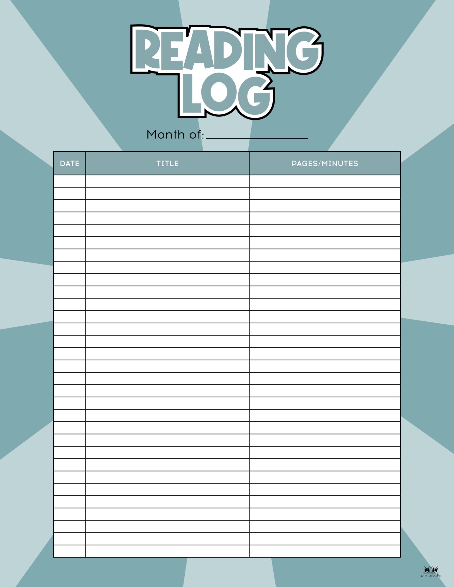 reading-logs-21-free-printables-printabulls