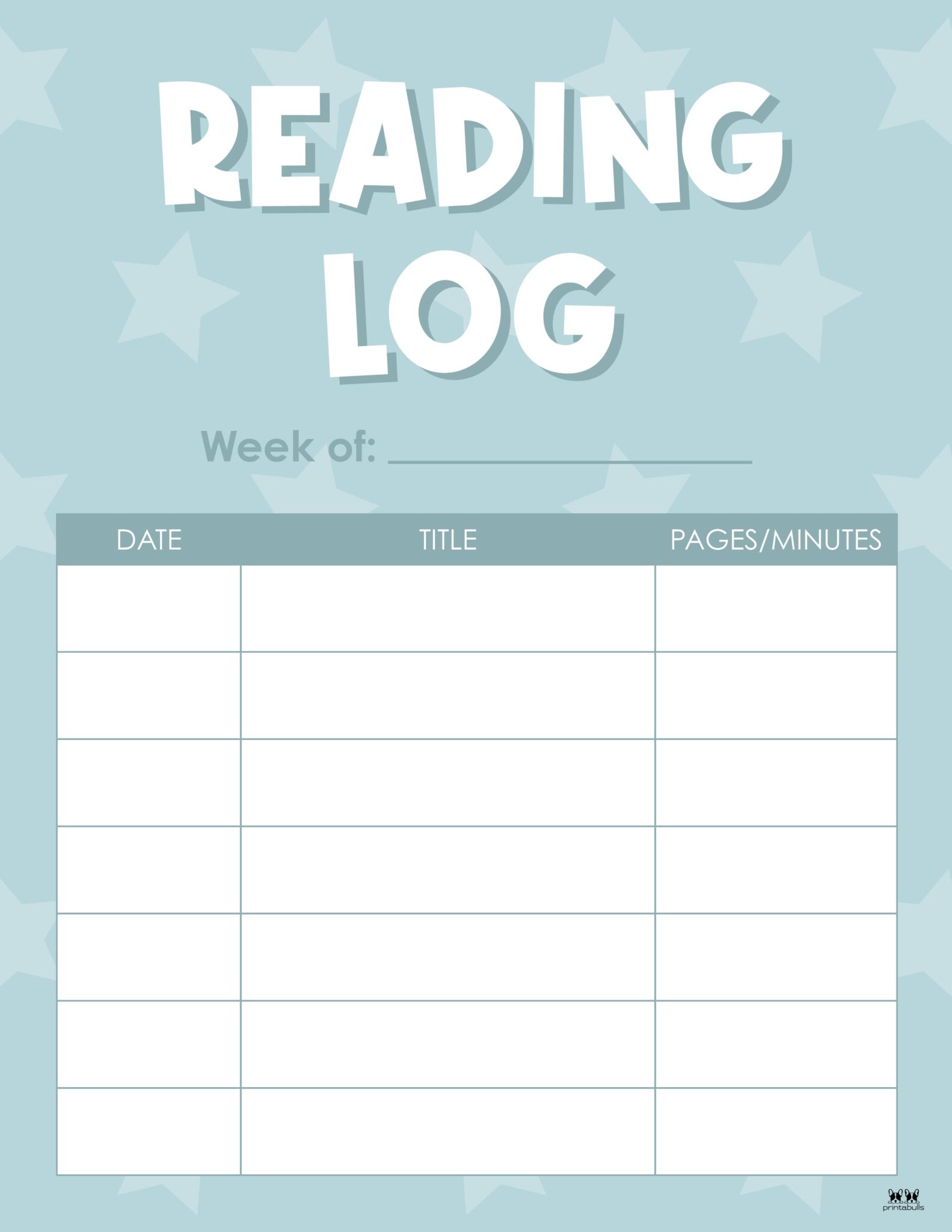 Reading Logs 21 FREE Printables Printabulls