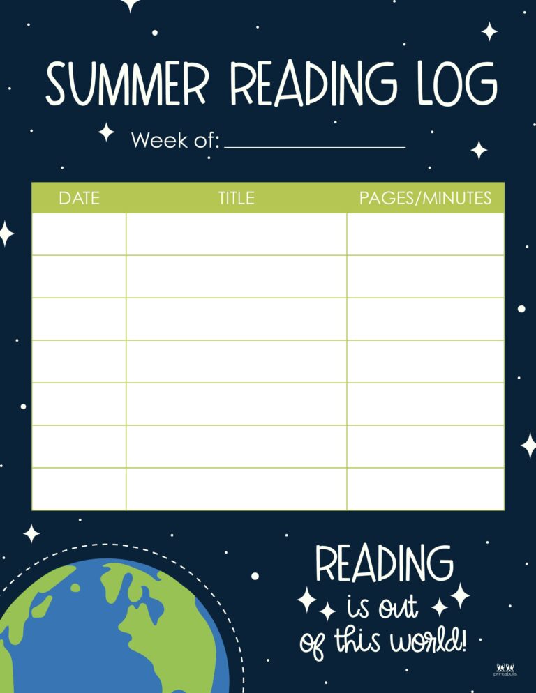 Reading Logs - 21 FREE Printables | Printabulls