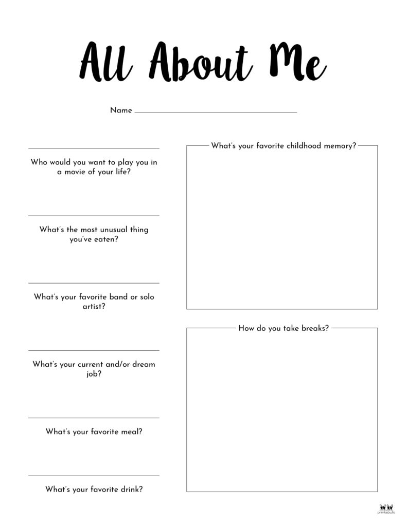 Get To Know Me Worksheet - Worksheets For Kindergarten