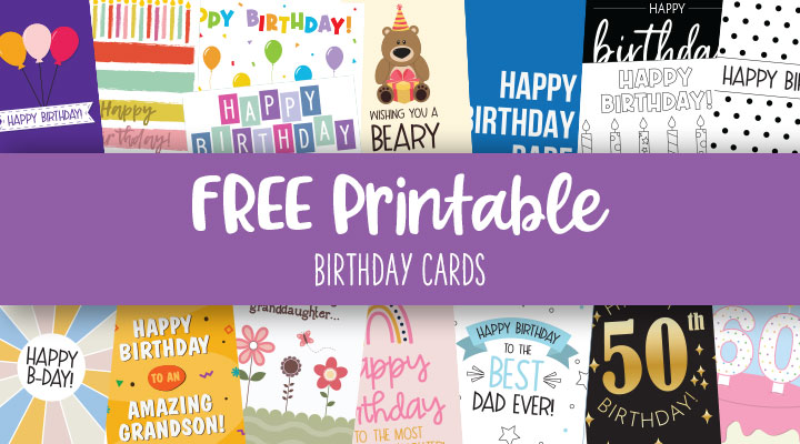 Printable Birthday Cards - 110 FREE Birthday Cards