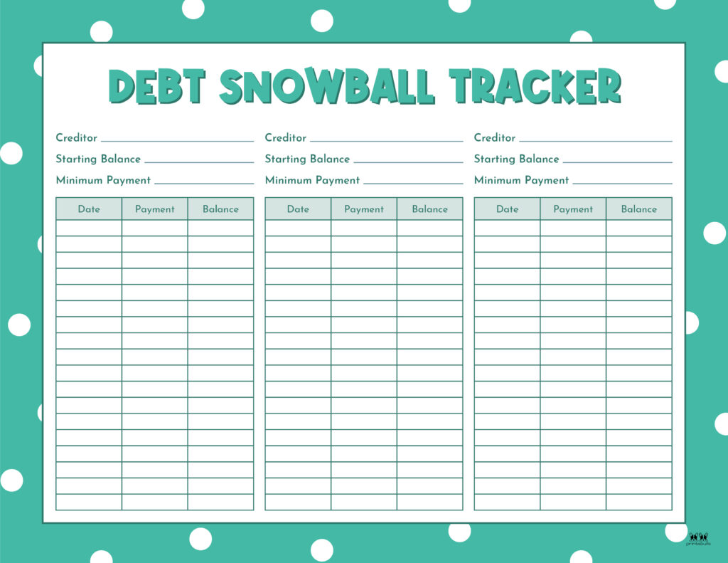 Debt Snowball Free Printable Printable Templates