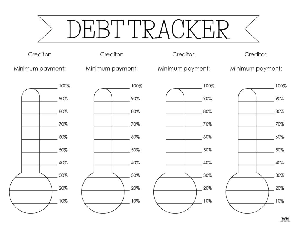 debt-trackers-debt-snowball-worksheets-35-pages-printabulk