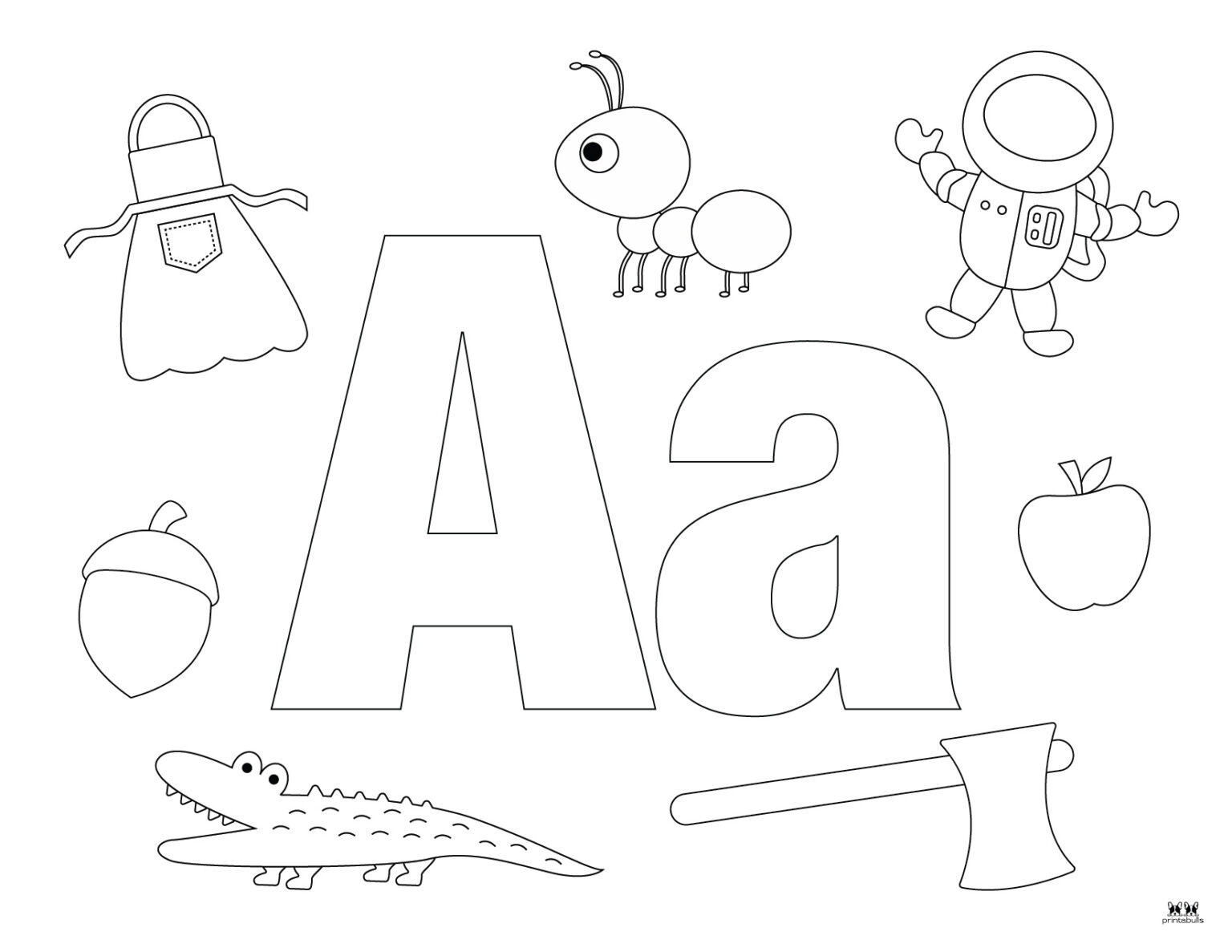Letter A Coloring Pages 15 FREE Pages Printabulls