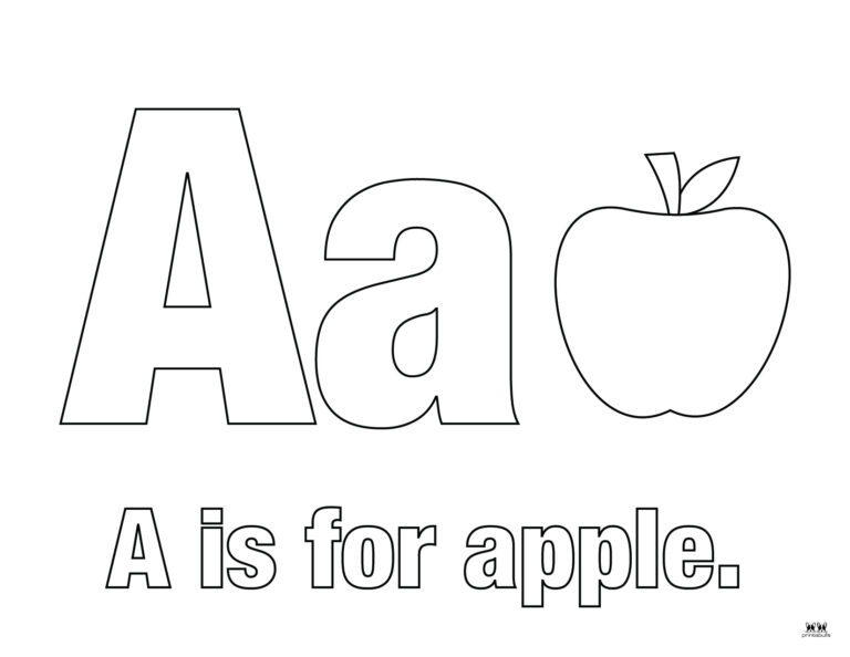 Letter A Coloring Pages - 15 FREE Pages | Printabulls