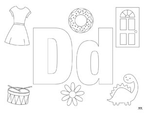 Letter D Coloring Pages - 15 FREE Pages | Printabulls