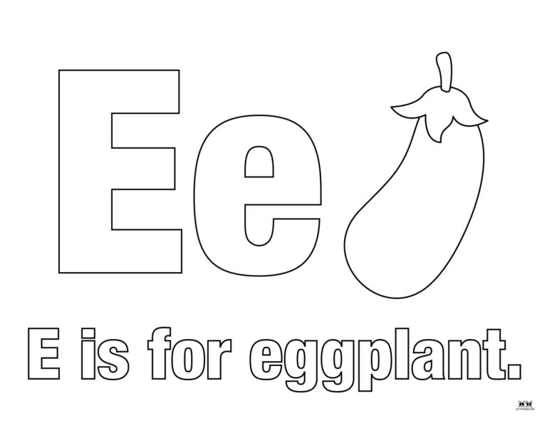 Printable Letter E Coloring Page 3