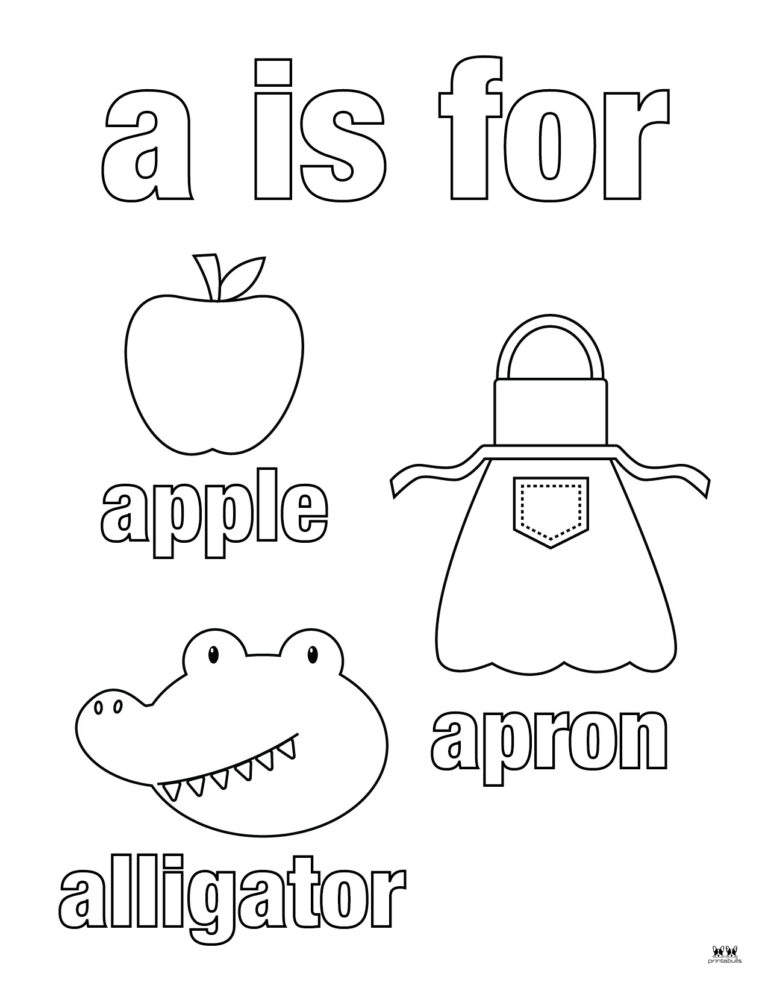 Letter A Coloring Pages - 15 FREE Pages | Printabulls
