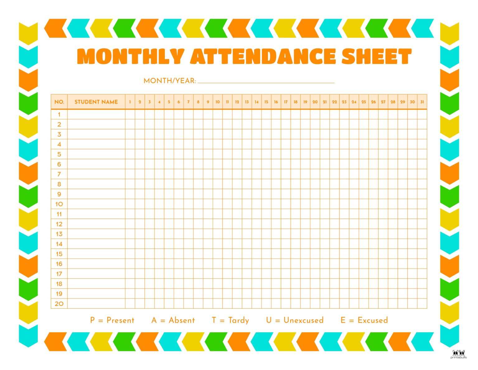 attendance-sheets-52-free-printables-printabulls