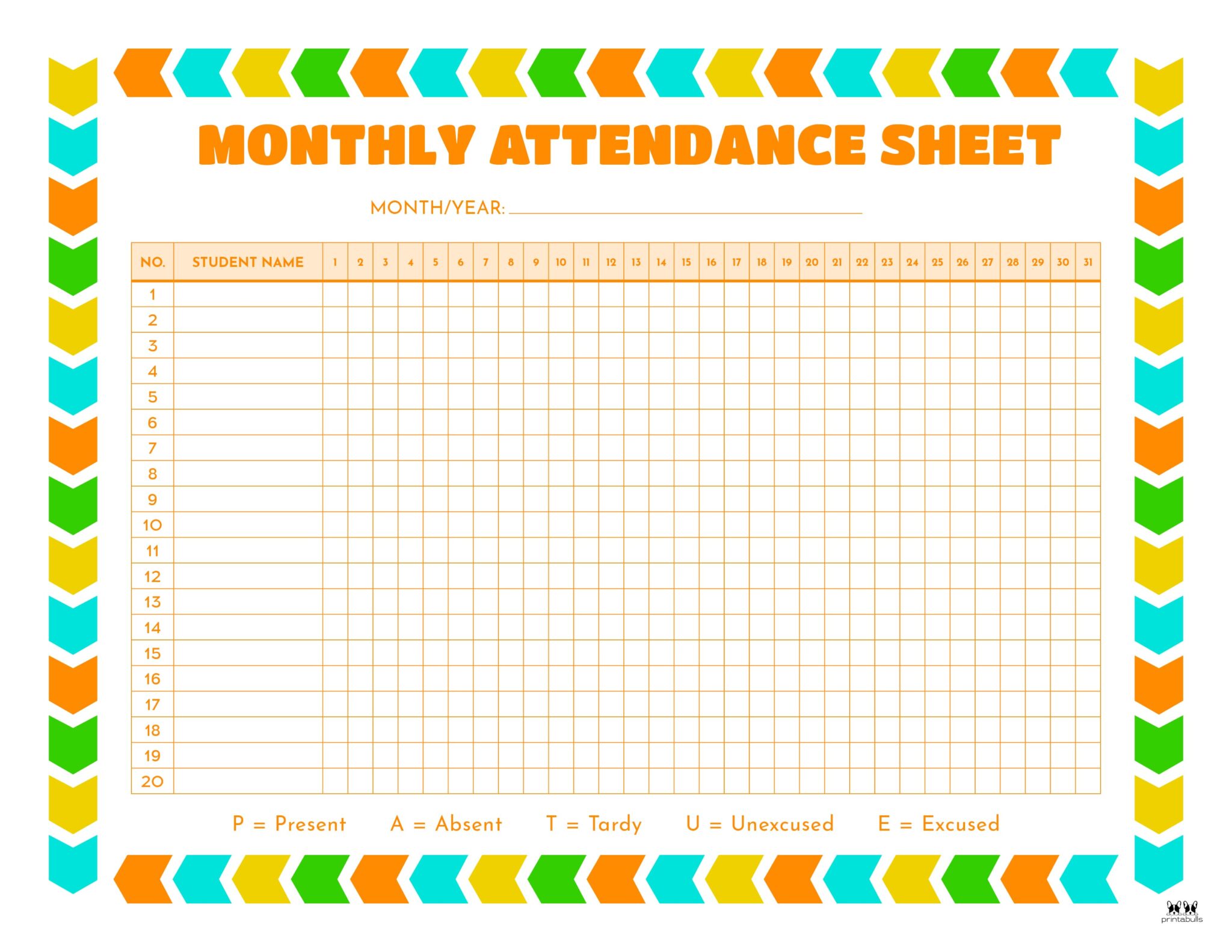 attendance-chart-template-pdf-printable