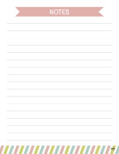 Note Pages & Templates - 30 FREE Printables | Printabulls
