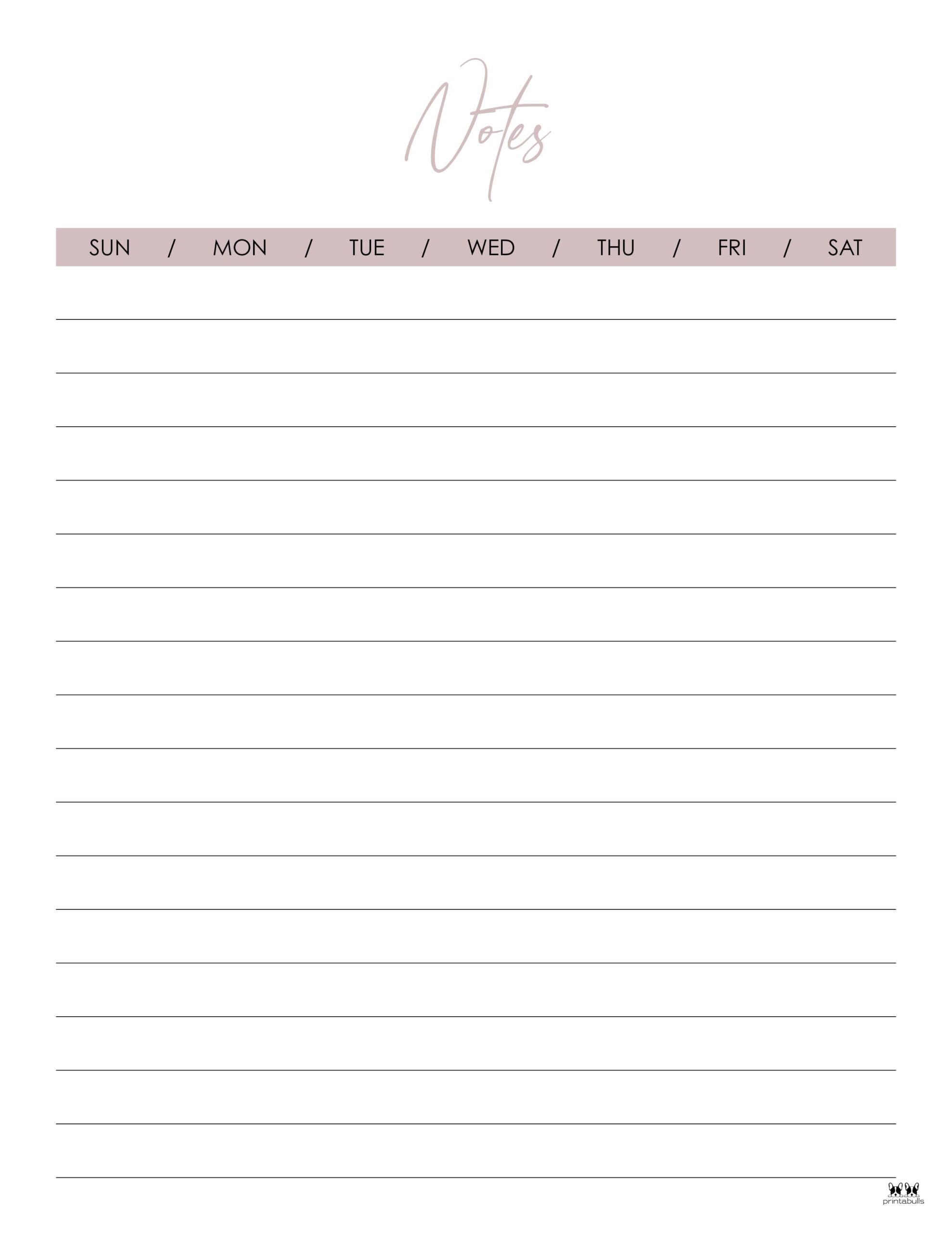 note-pages-templates-30-free-printables-printabulls