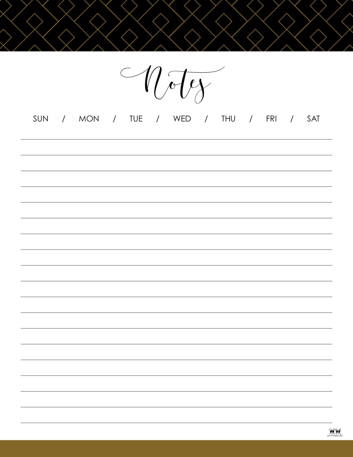 Note Pages & Templates - 30 FREE Printables | Printabulls
