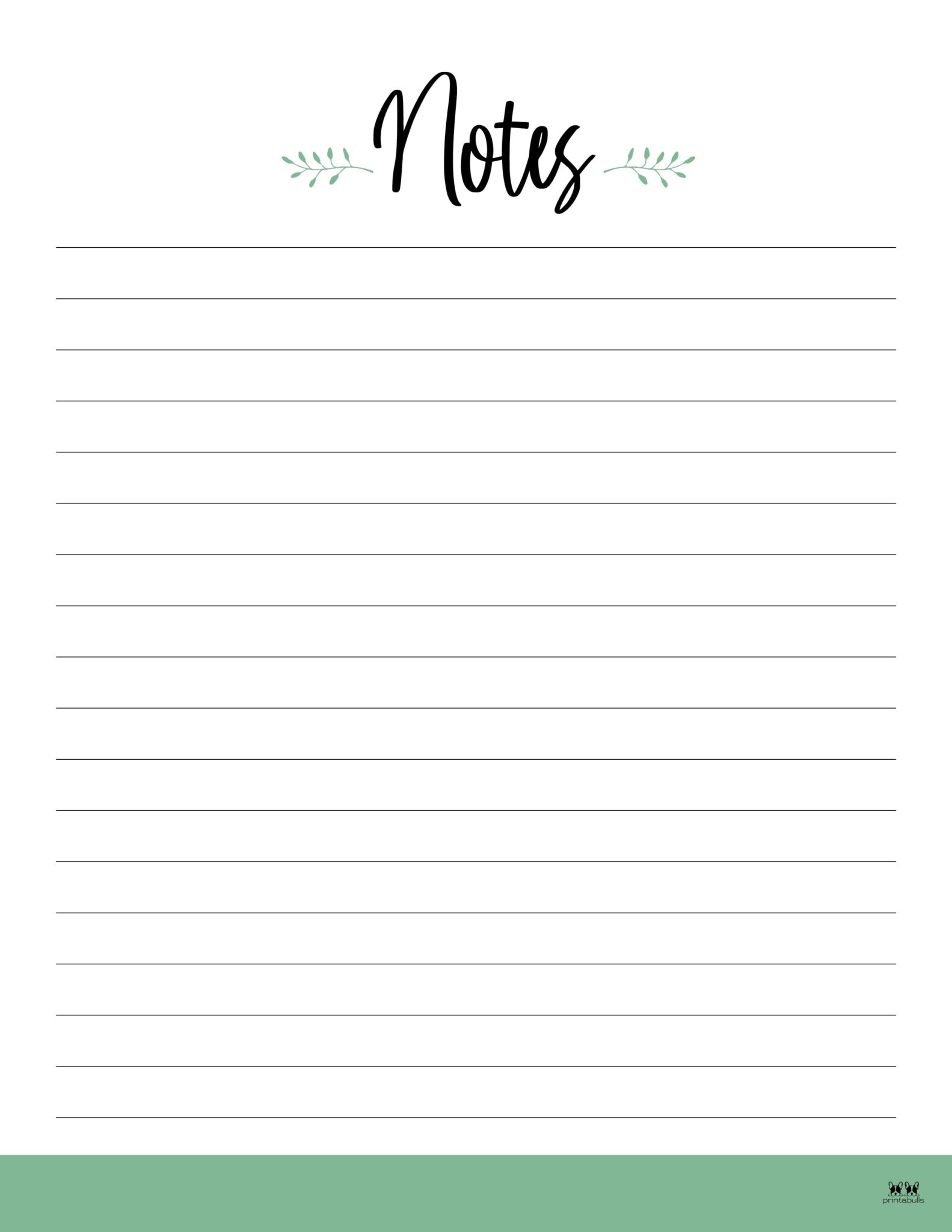 Note Pages & Templates 30 FREE Printables Printabulls