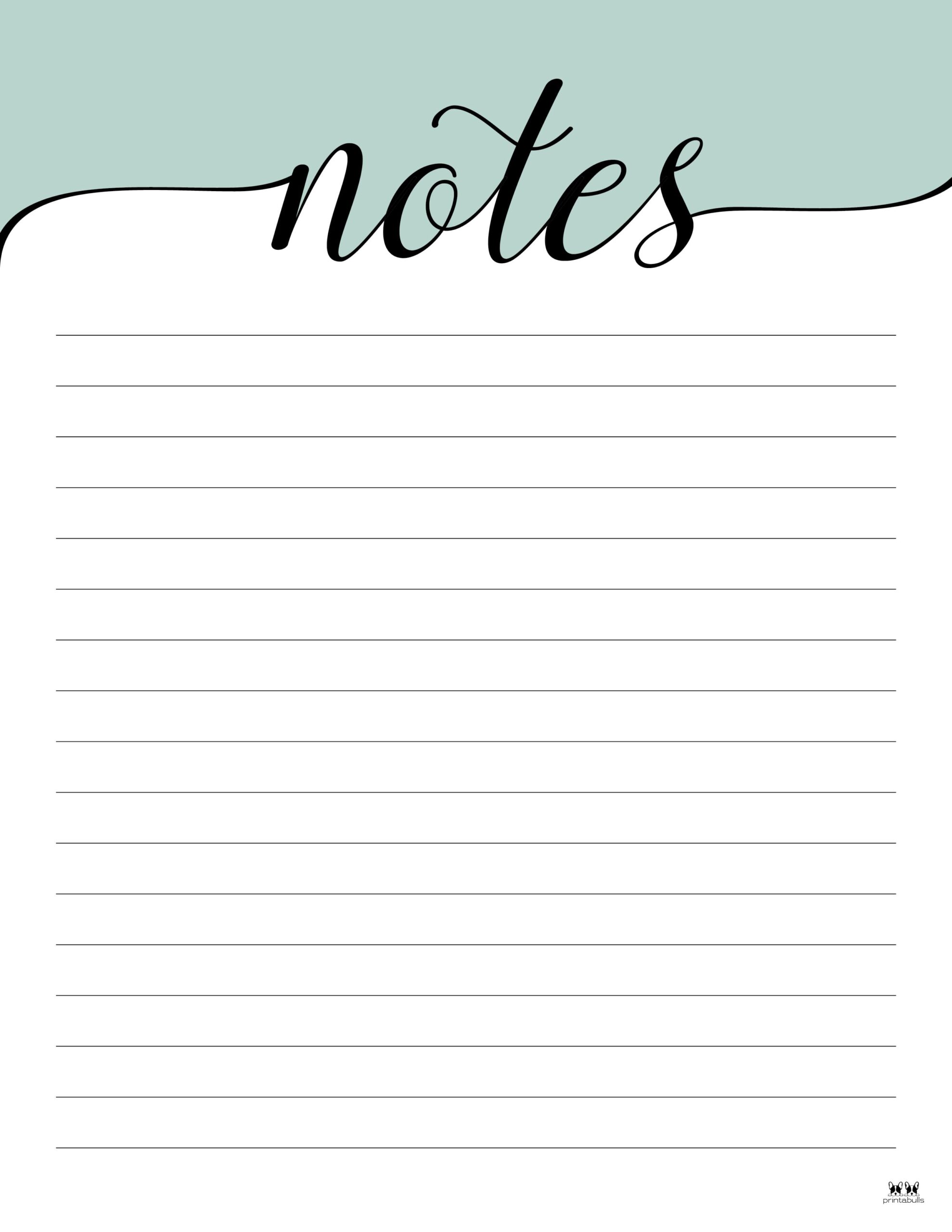 Blank Free Editable Notes Templates