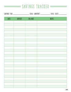 Savings Trackers - 27 FREE Printables - PrintaBulk