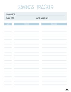 Savings Trackers - 27 FREE Printables - PrintaBulk