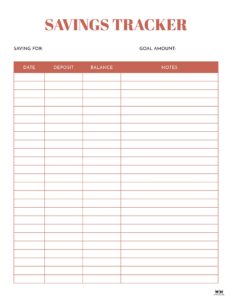 Savings Trackers - 27 FREE Printables - PrintaBulk