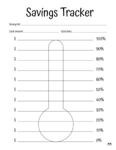 Savings Trackers - 27 FREE Printables - PrintaBulk