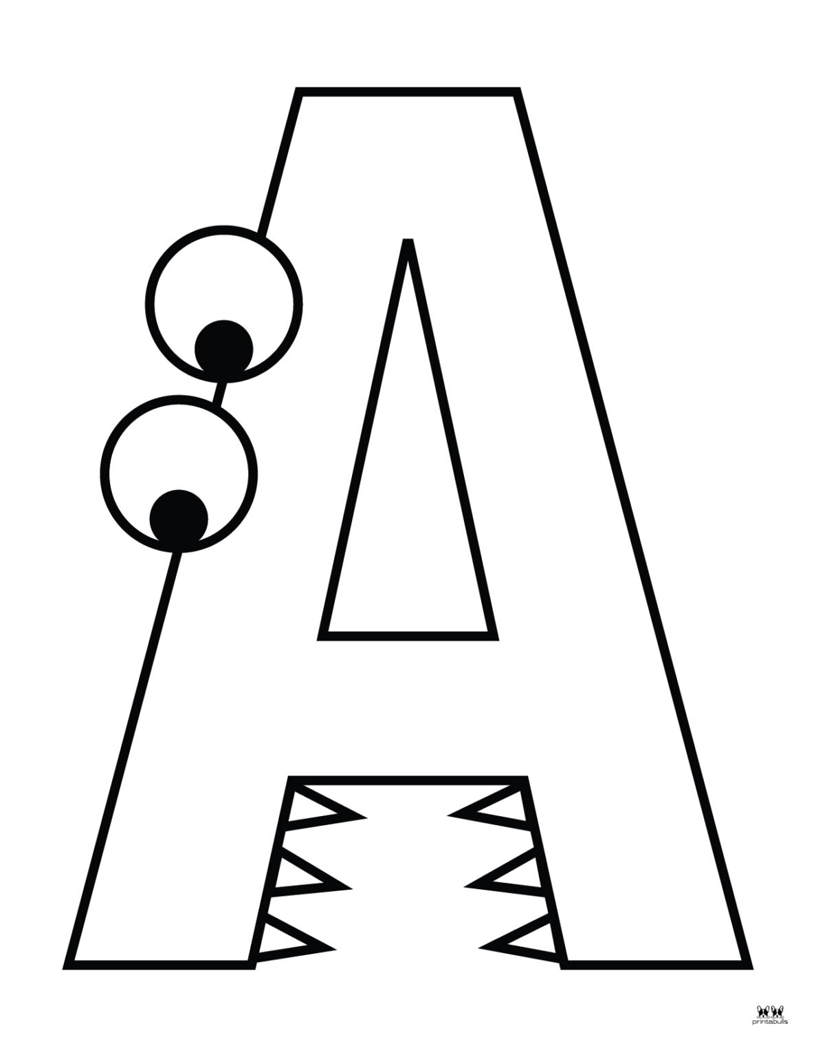 Uppercase Letter A Coloring Page