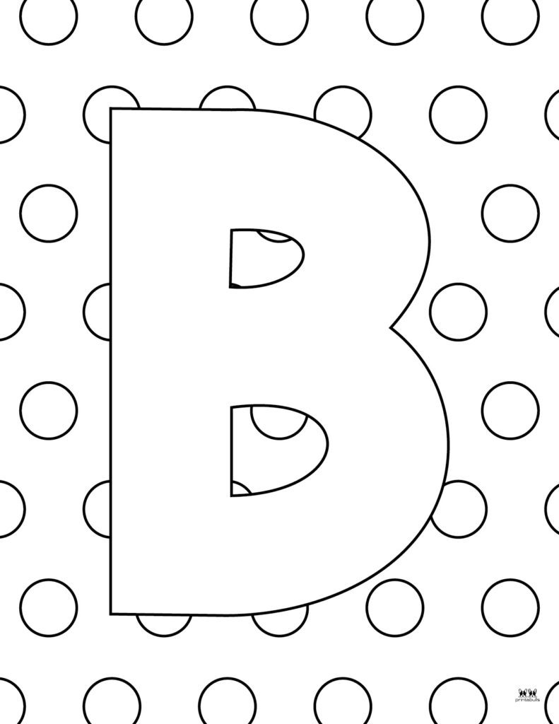 Letter B Printable Coloring Pages