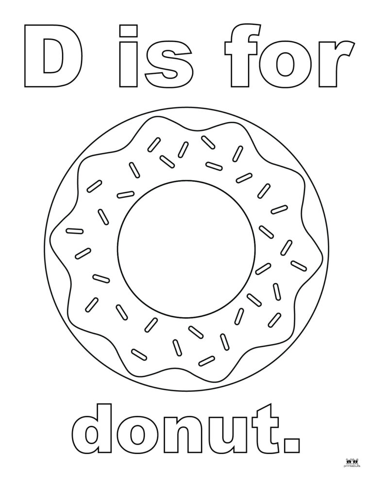 Letter D Coloring Pages - 15 FREE Pages | Printabulls