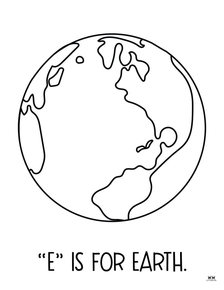 Printable Uppercase Letter E Coloring Page 4
