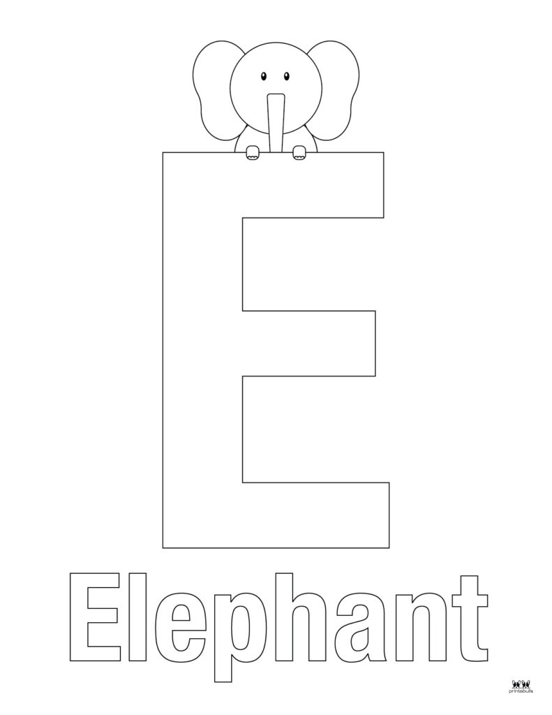 Printable-Uppercase-Letter-E-Coloring-Page-7