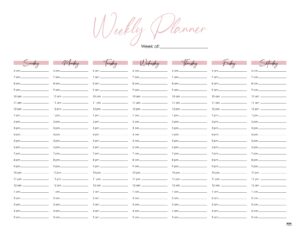 Weekly Planners - 25 FREE Printables | Printabulls