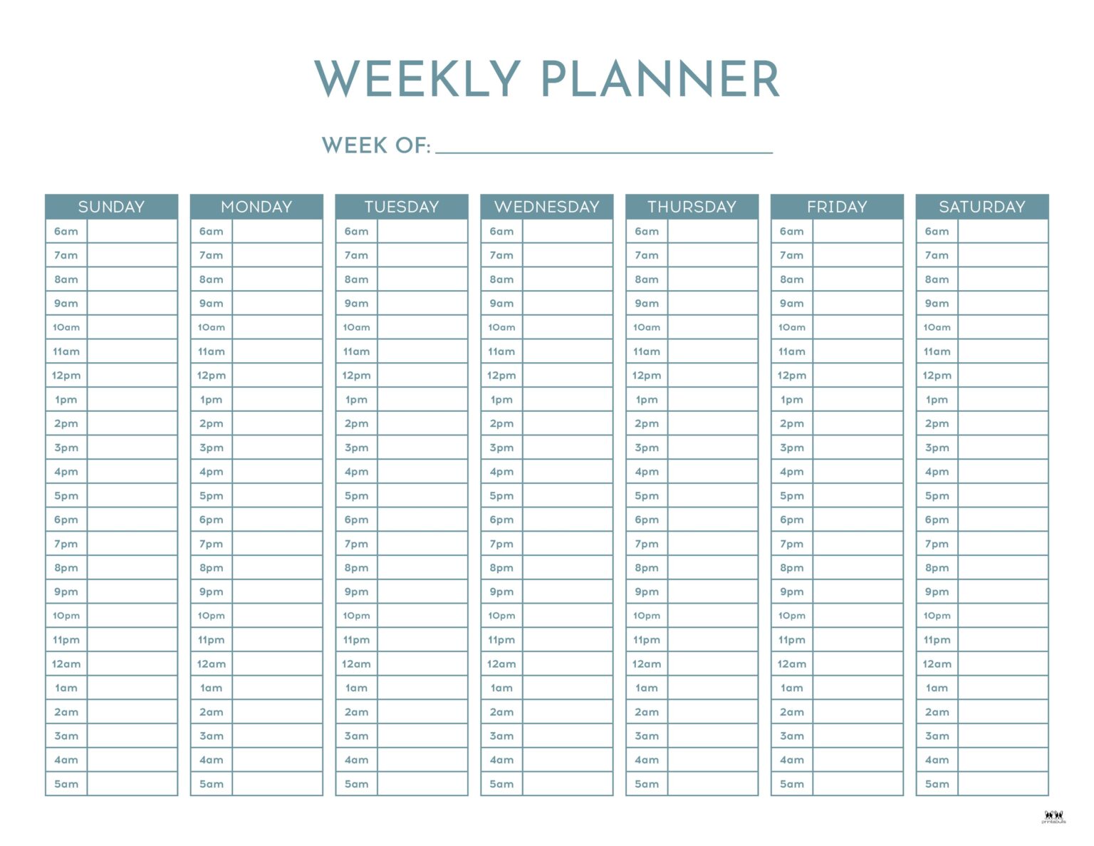 Weekly Planners 25 FREE Printables - Printable Weekly Planners Calendars 13 1536x1187
