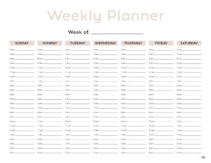 Weekly Planners - 25 FREE Printables | Printabulls