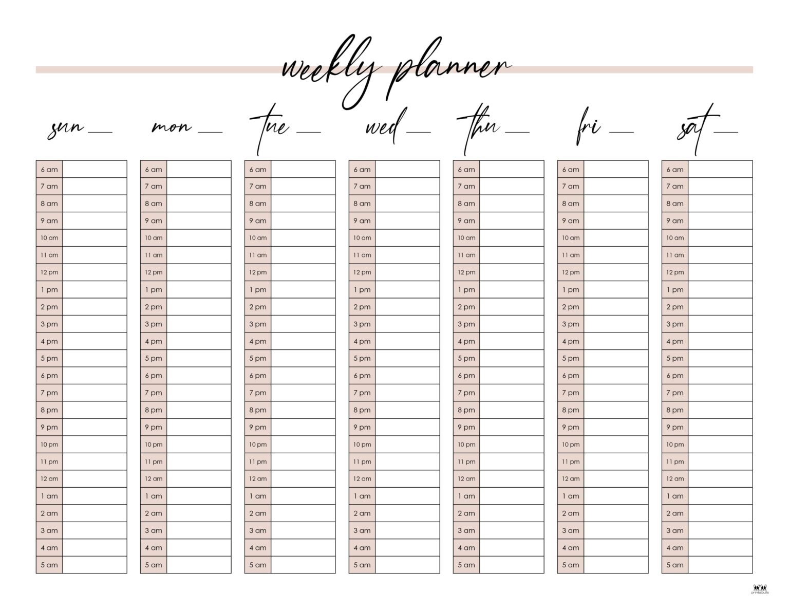 Weekly Planners 25 FREE Printables - Printable Weekly Planners Calendars 7 1536x1187 