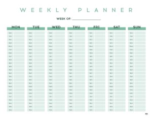 Weekly Planners - 25 FREE Printables | Printabulls
