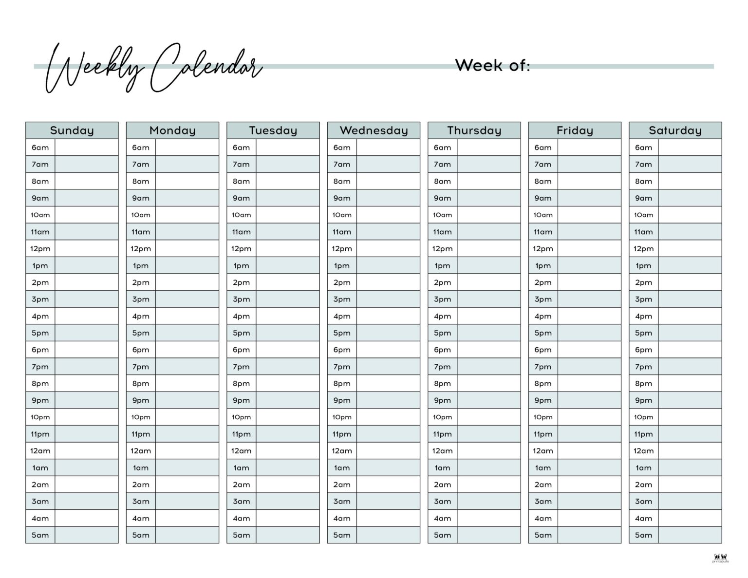 Weekly Planners - 25 FREE Printables | Printabulls