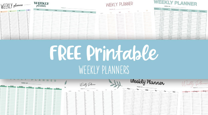 Weekly Planners - 25 FREE Printables | Printabulls