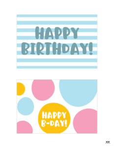 Printable Birthday Cards - 110 FREE Birthday Cards | Printabulls