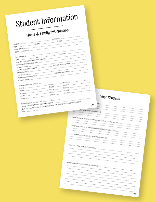 student-information-sheets-10-free-printables-printabulls