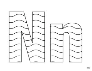 Letter N Coloring Pages - 15 FREE Pages | Printabulls