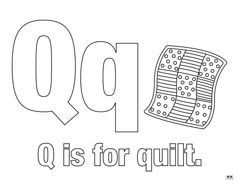 Letter Q Coloring Pages - 15 FREE Pages | Printabulls