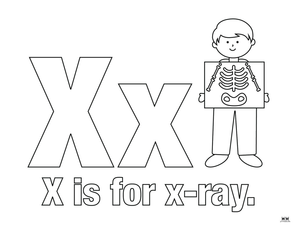 Free Printable Letter X Coloring Pages