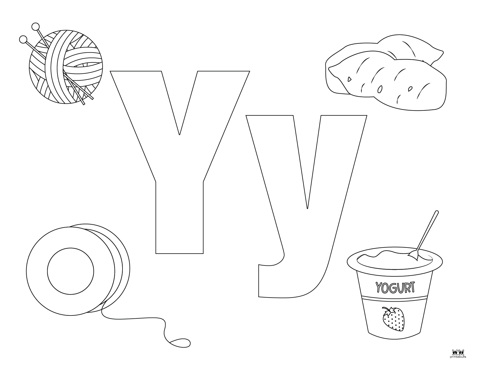 Letter y coloring pages 15 free pages printabulls