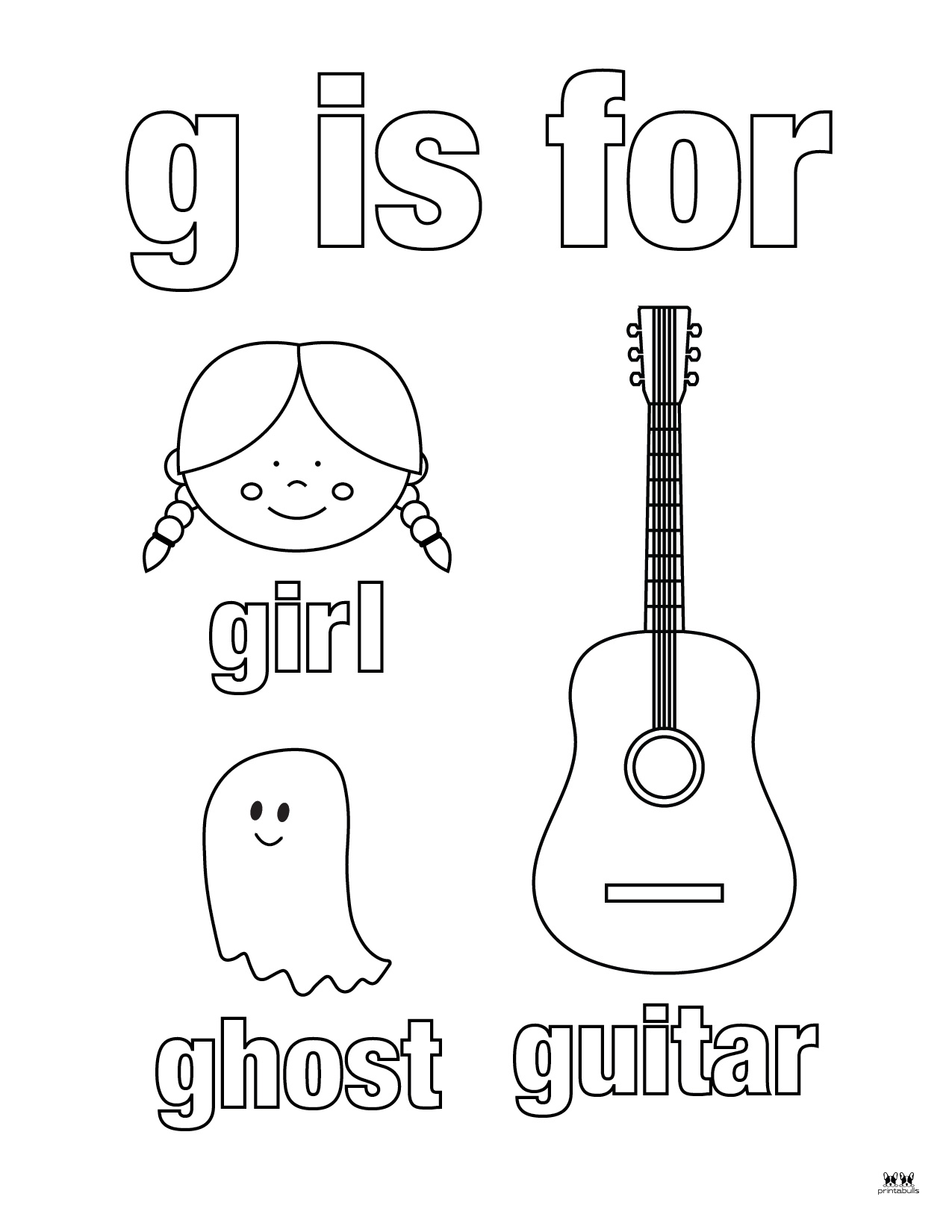 Letter G Coloring Pages 15 FREE Pages PrintaBulk