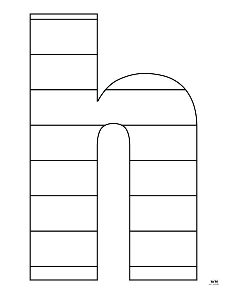 Printable Lowercase Letter H Coloring Page 3
