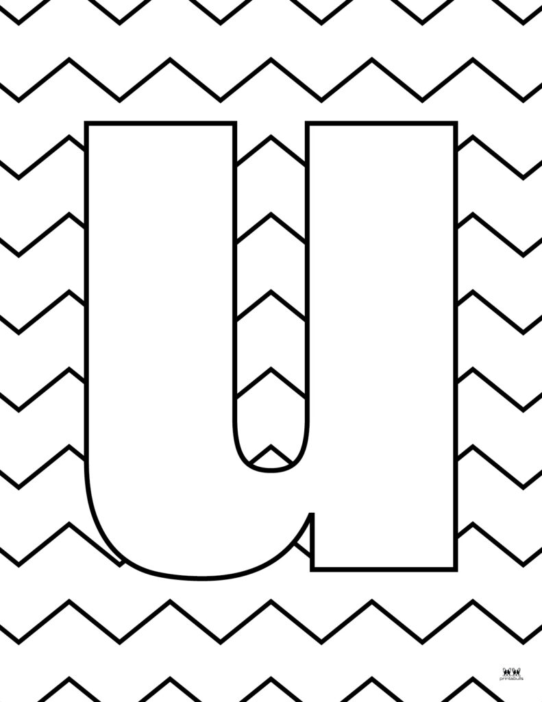 🖍️ Alphabet Lore Letter U - Printable Coloring Page for Free