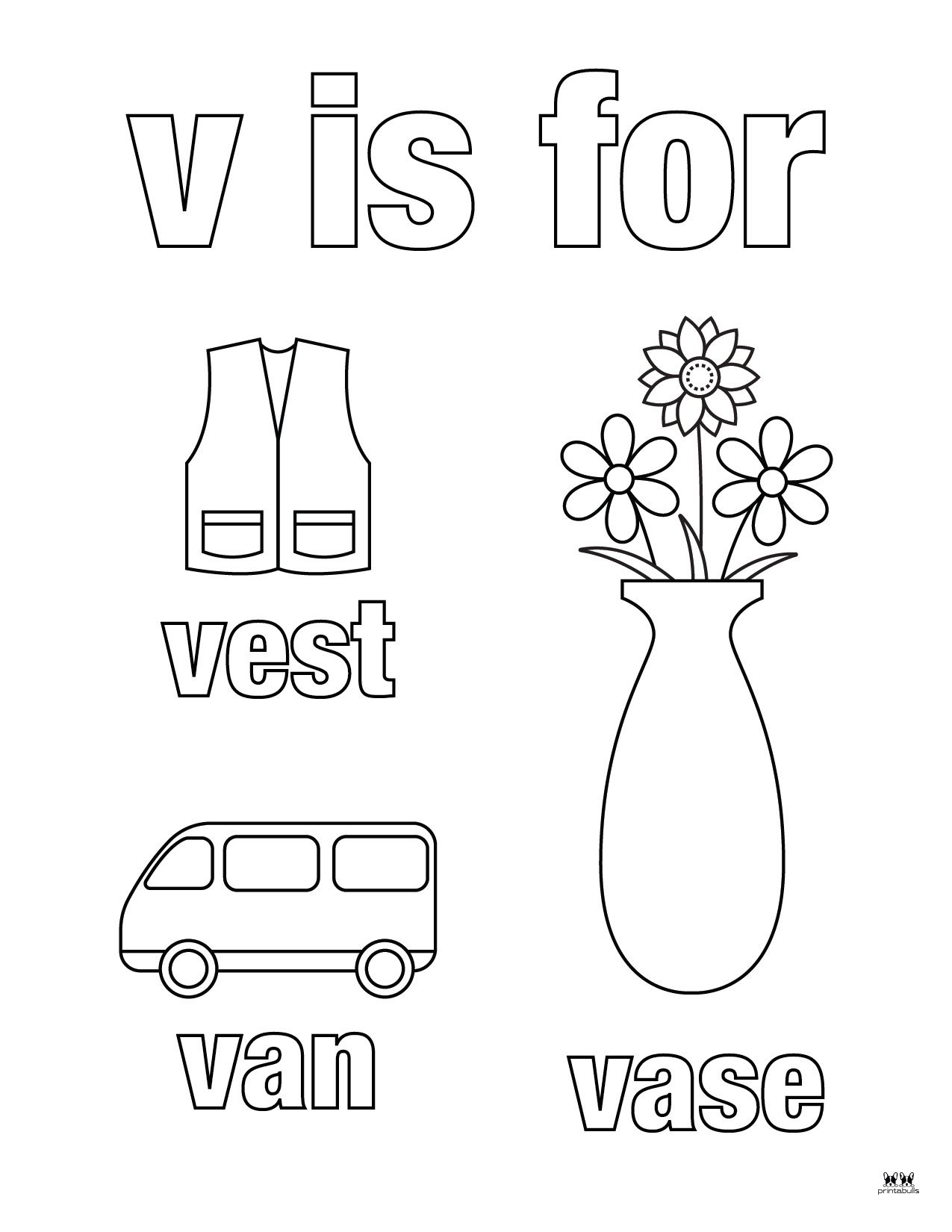 Letter V Coloring Pages Alphabet Coloring Pages Free - vrogue.co