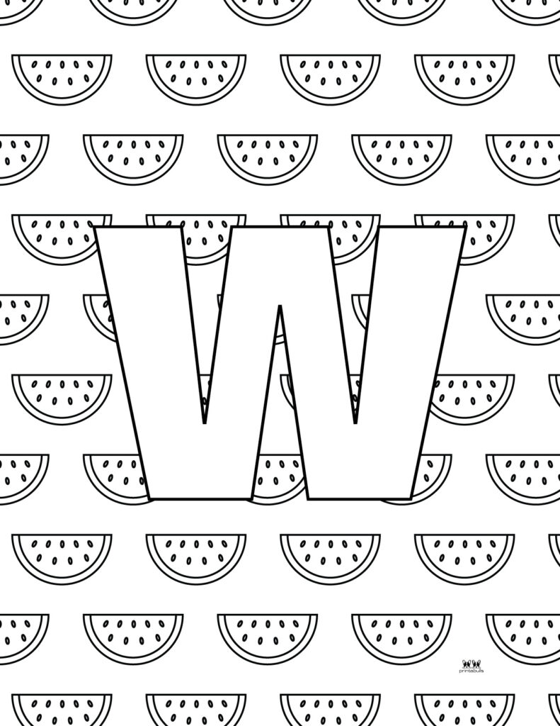 Printable-Lowercase-Letter-W-Coloring-Page-2